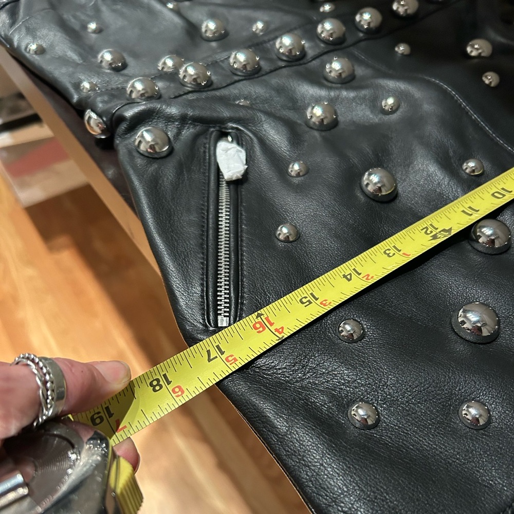 Michael Kors Leather Dome Studded Dress - Picture 6 of 8